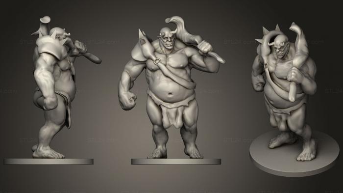 Figurines heroes, monsters and demons (Ogre Wip, STKM_1056) 3D models for cnc